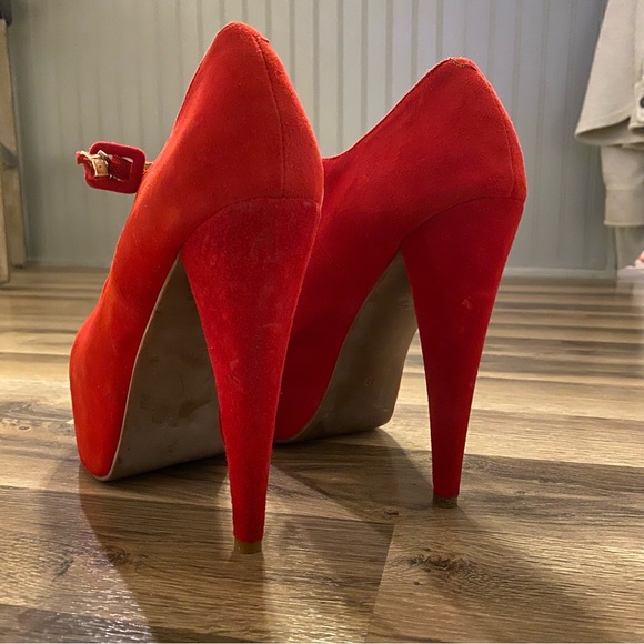 Jeffrey Campbell Red Why Yes MJ Platform Stiletto Heels - Picture 5 of 12